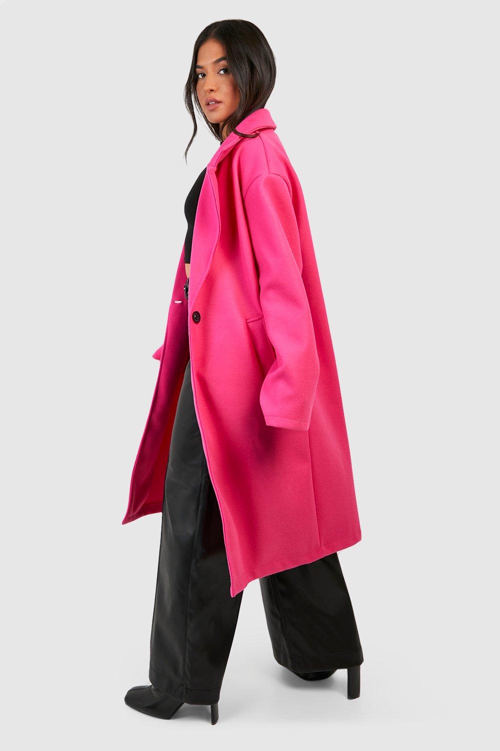 Pink wool coat sales petite